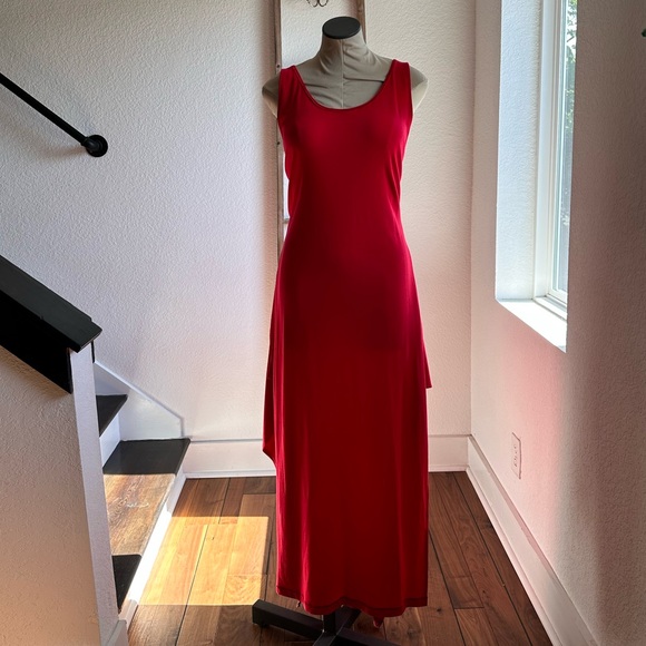 Donna Karan Intimates Red Vintage Cotton Nightgown sz: Small